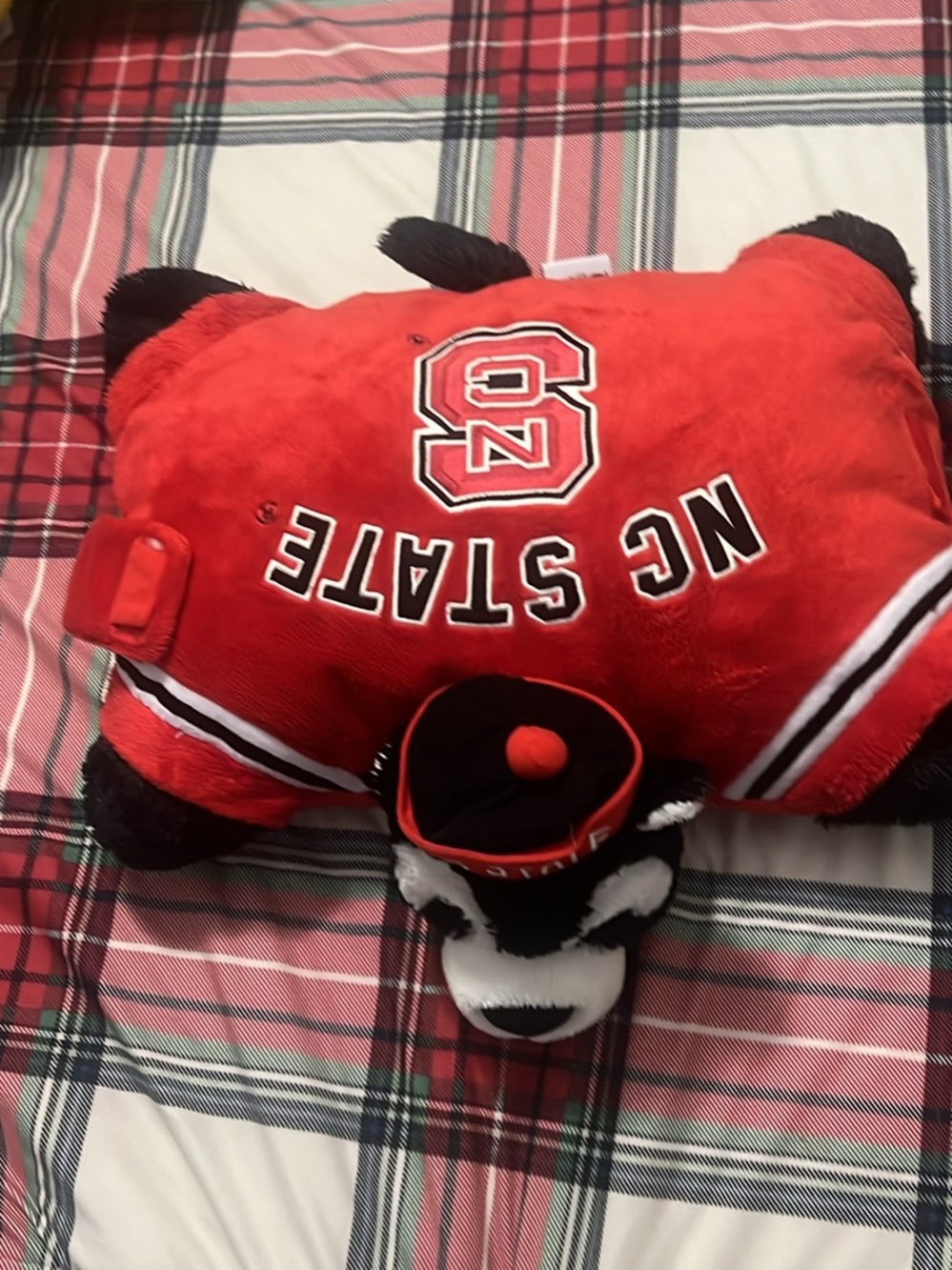 NC State Red Plush Pillow Pet - Official College Mascot Cushion
